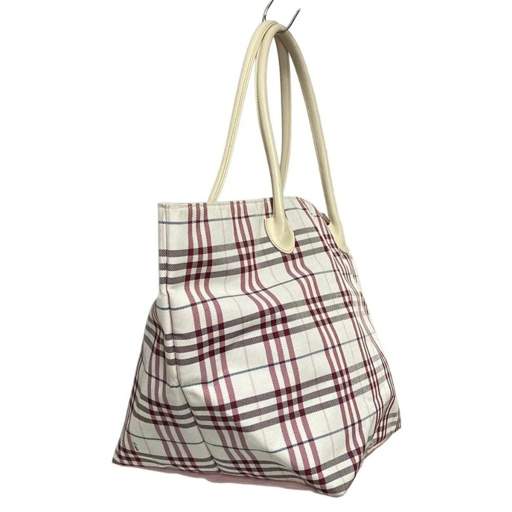 Burberry Blue Label - White Bordeaux Multi Nylon Leather Handbag - Picture 2 of 8